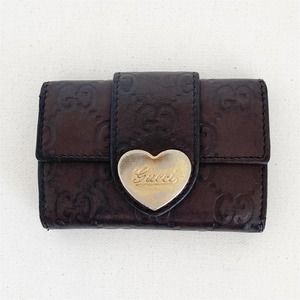 小物 GUCCI Key case shima Ribbon Heart Pink GUCCI Key case shima Ribbon Heart Pink